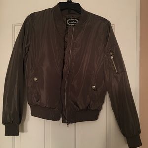 Olive green bomber jacket
